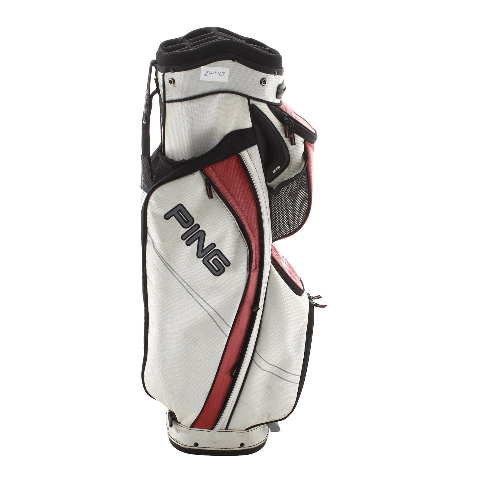 Ping Traverse Cart Bag - Cream/Black/Red - Image 3