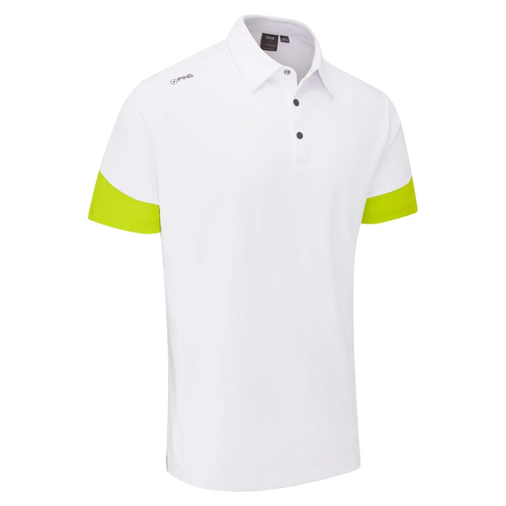 Ping Ty Polo Shirt - White/Lime - Image 5