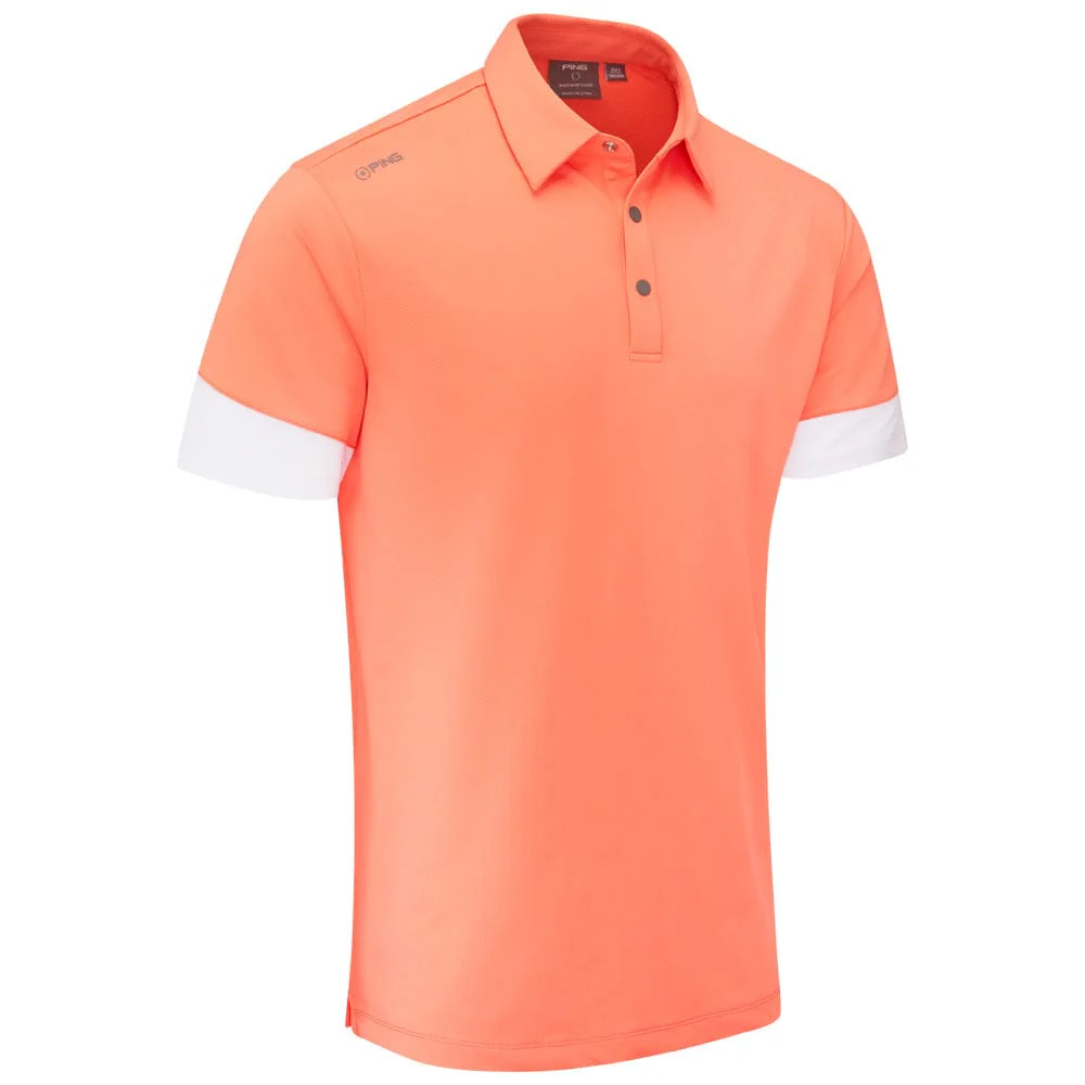Ping Ty Polo Shirt - Wild Salmon/White - Image 2