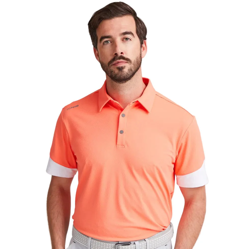 Ping Ty Polo Shirt - Wild Salmon/White - Image 5