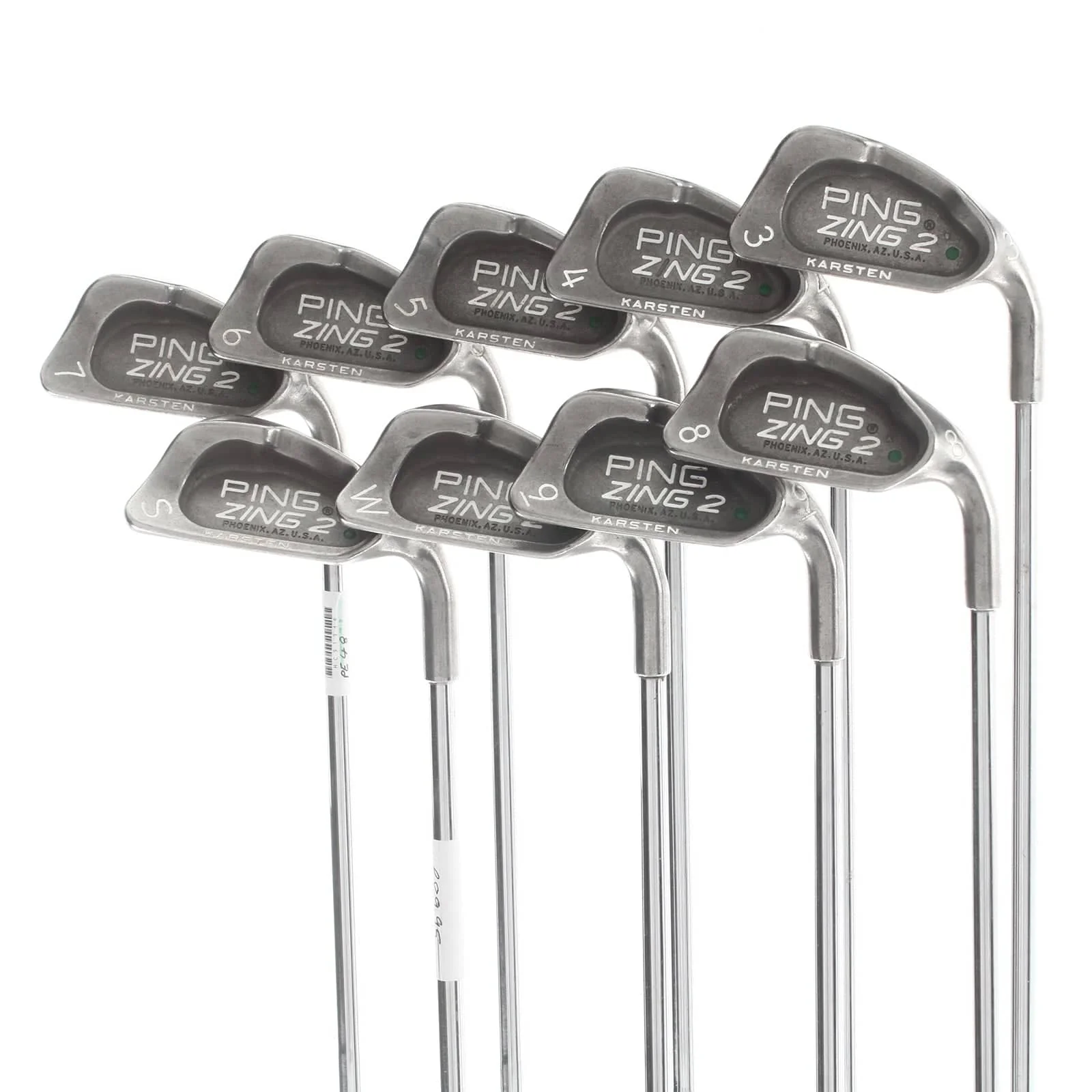 Ping Zing 2 Steel Mens Right Hand Irons 3-SW Green Dot 1.5* Upright Regular - Ping