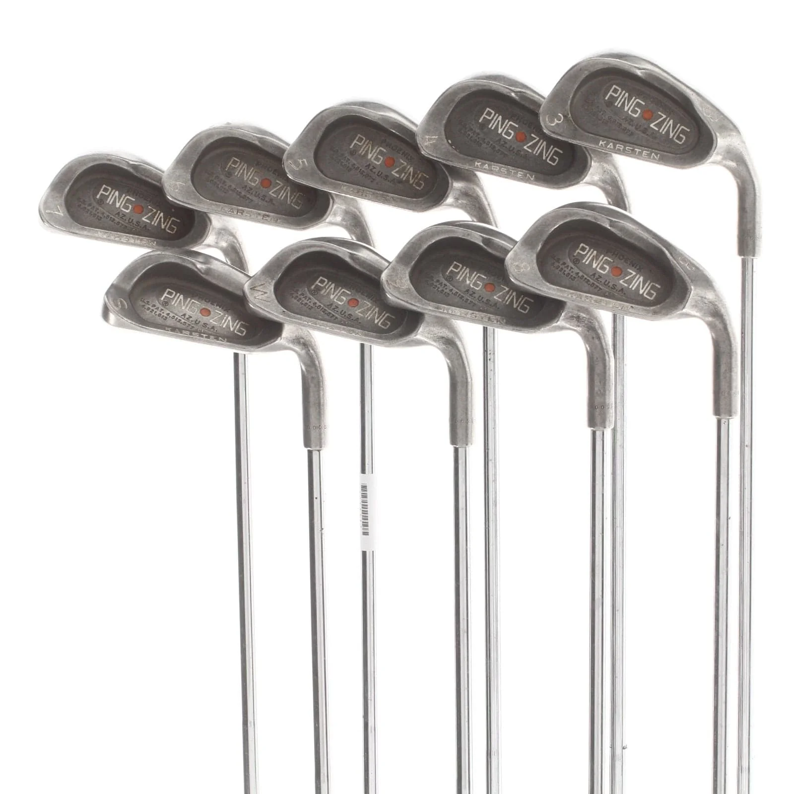 Ping Zing Karsten Steel Mens Right Hand Irons 3-SW Orange Dot 2.25* Flat Regular - Ping