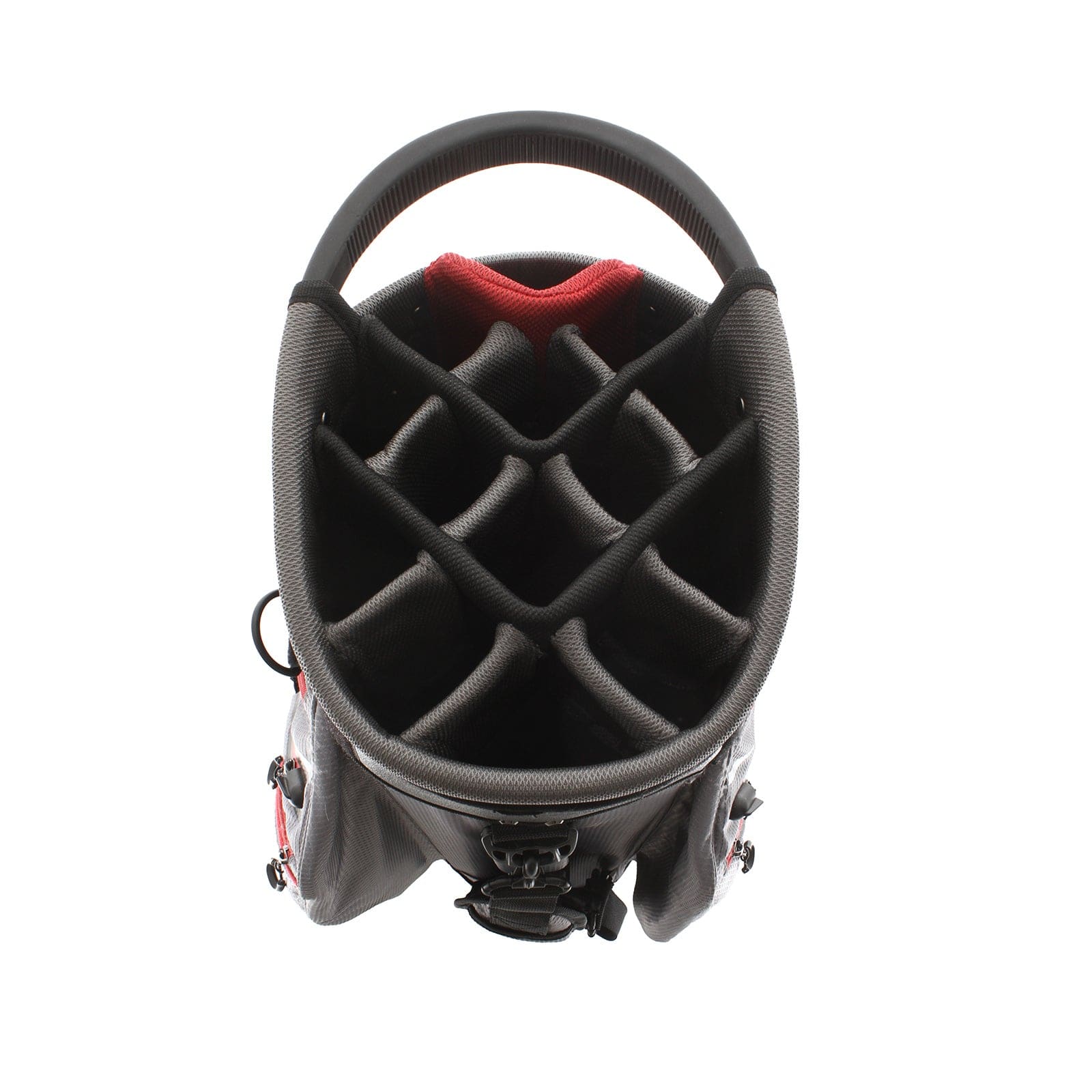 PowaKaddy DLX Lite Cart Bag - Grey/Red/Black - Image 2