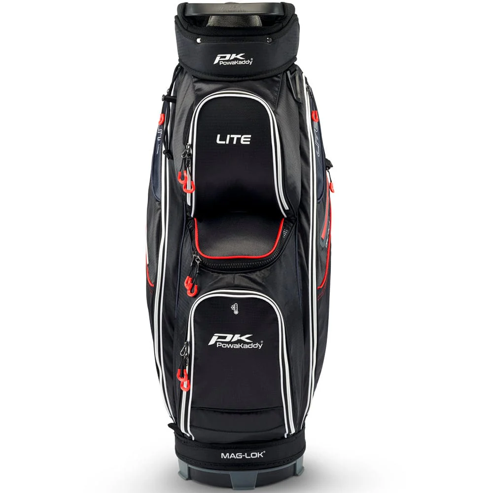 PowaKaddy LITE Cart Bag - Black/White/Red - Image 3