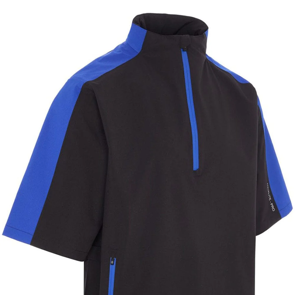 ProQuip Aqualite Pro 1/2 Sleeve Waterproof Rain Suit - Black/Magnetic Blue - Image 4