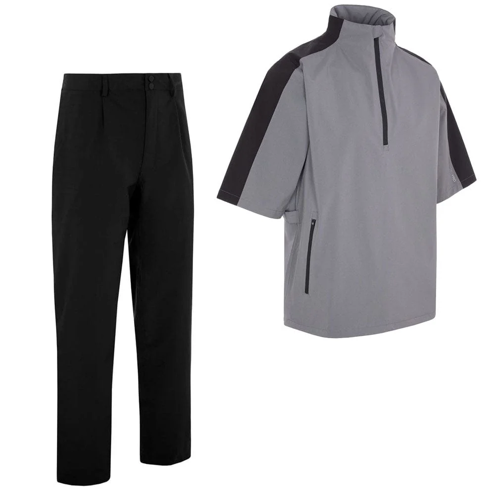 ProQuip Aqualite Pro 1/2 Sleeve Waterproof Rain Suit - Grey/Black