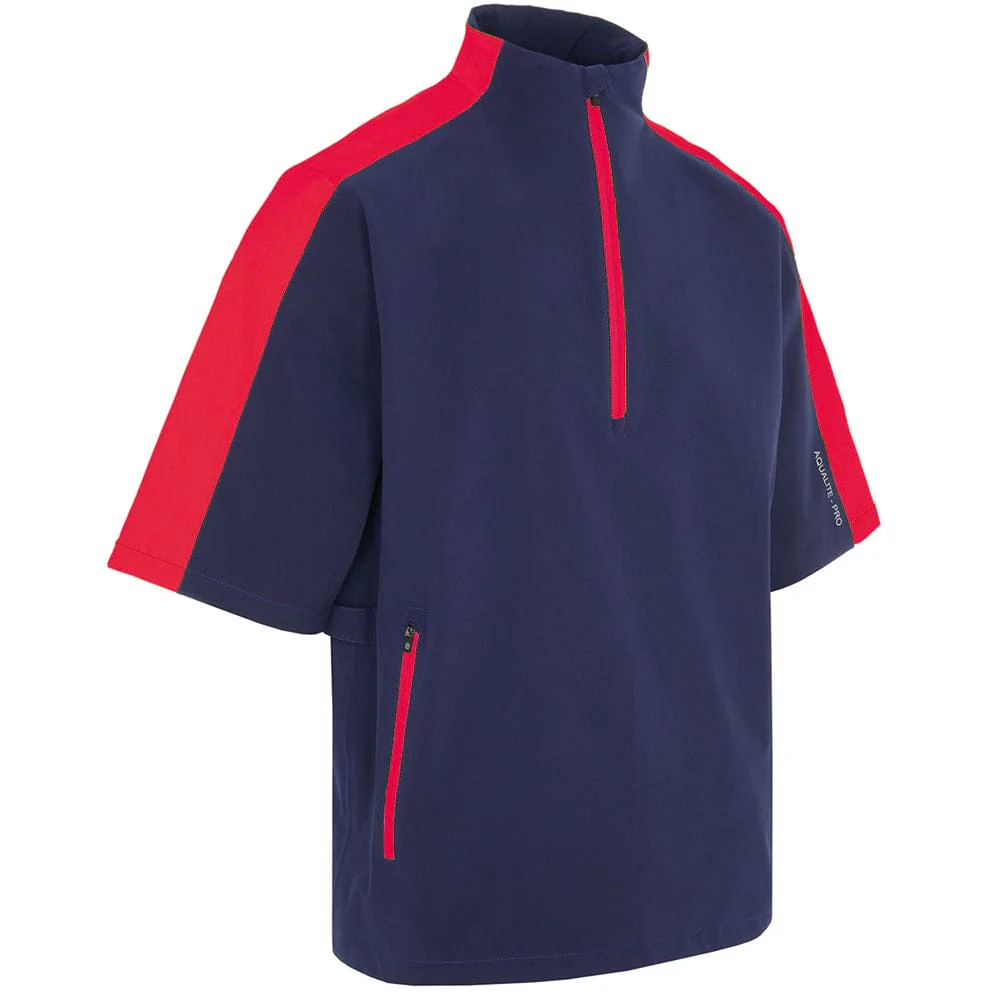 ProQuip Aqualite Pro 1/2 Sleeve Waterproof Rain Top - Navy/Red