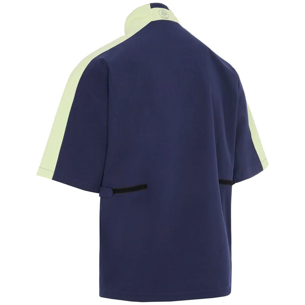 ProQuip Aqualite Pro 1/2 Sleeve Waterproof Rain Top - Navy/Shadow Lime - Image 2