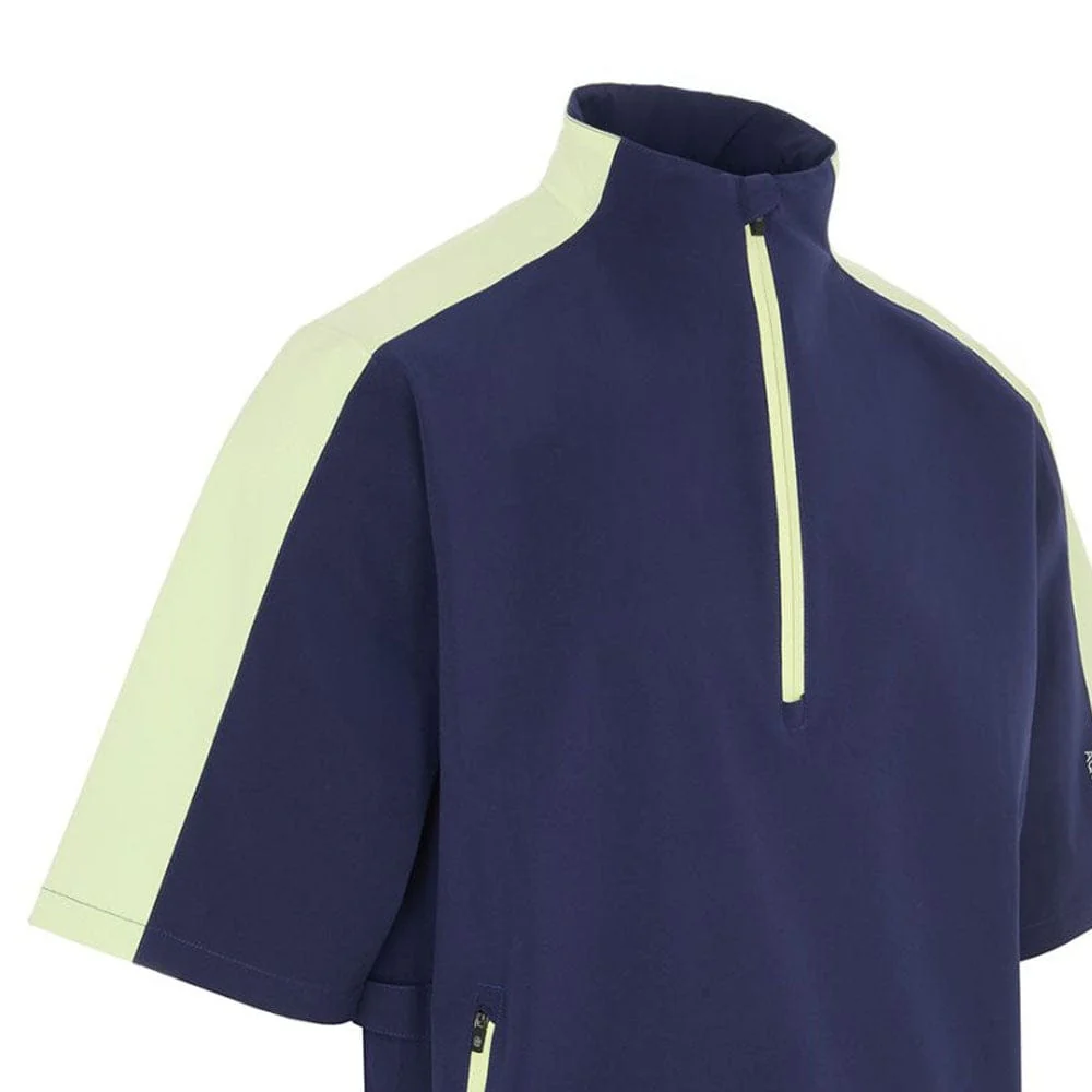 ProQuip Aqualite Pro 1/2 Sleeve Waterproof Rain Top - Navy/Shadow Lime - Image 3