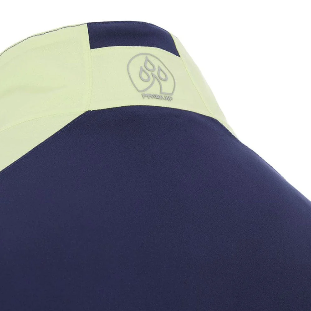 ProQuip Aqualite Pro 1/2 Sleeve Waterproof Rain Top - Navy/Shadow Lime - Image 4