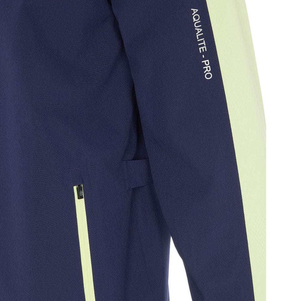 ProQuip Aqualite Pro Rain Waterproof Jacket - Navy/Shadow Lime - Image 3