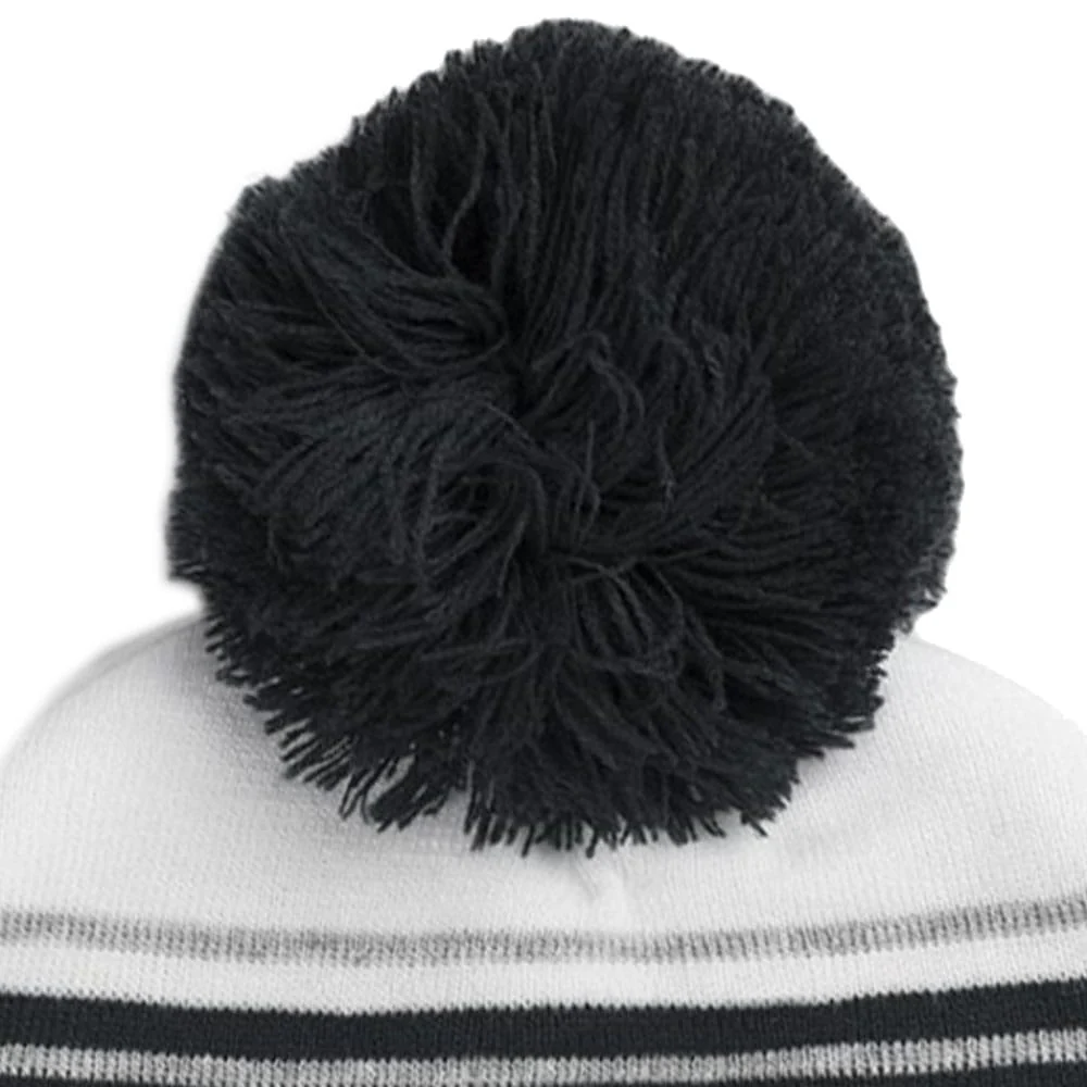 ProQuip Bobble Hat Fleece Lined - Black/White - Image 5