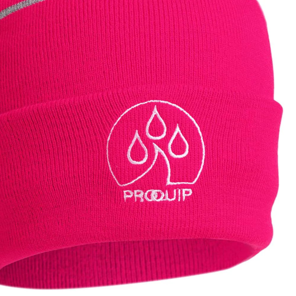 ProQuip Bobble Hat Fleece Lined - Pink/White - Image 4