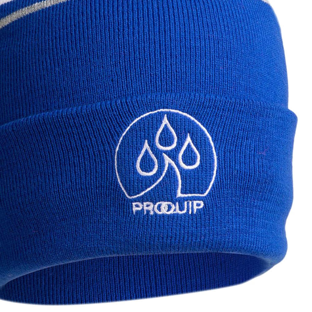 ProQuip Bobble Hat Fleece Lined - Royal/White - Image 4