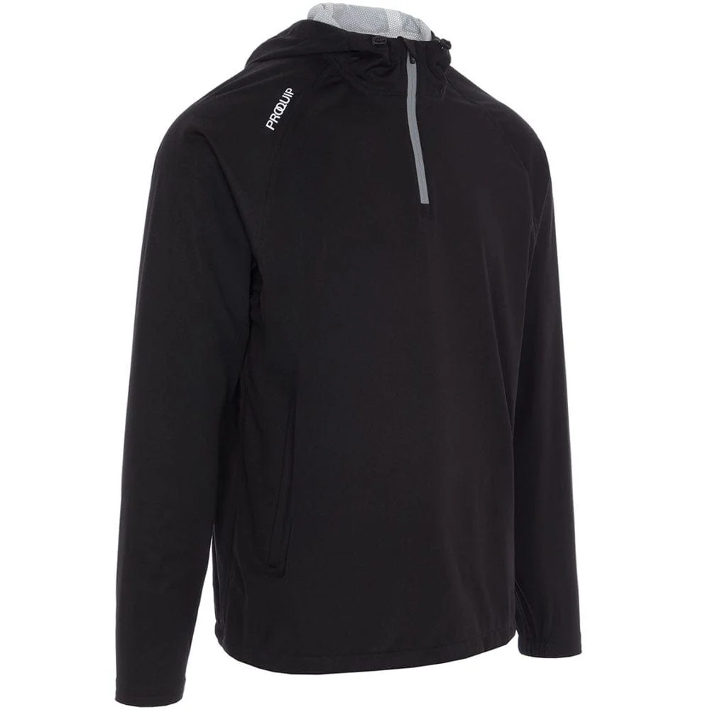 ProQuip ProPac Lite Hooded Packable Waterproof Jacket - Black/Quiet Shade