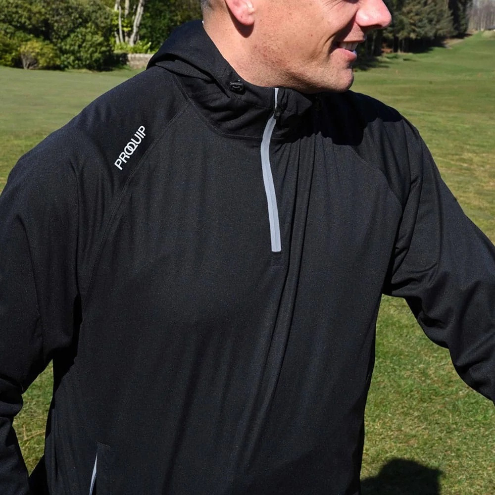 ProQuip ProPac Lite Hooded Packable Waterproof Jacket - Black/Quiet Shade - Image 6