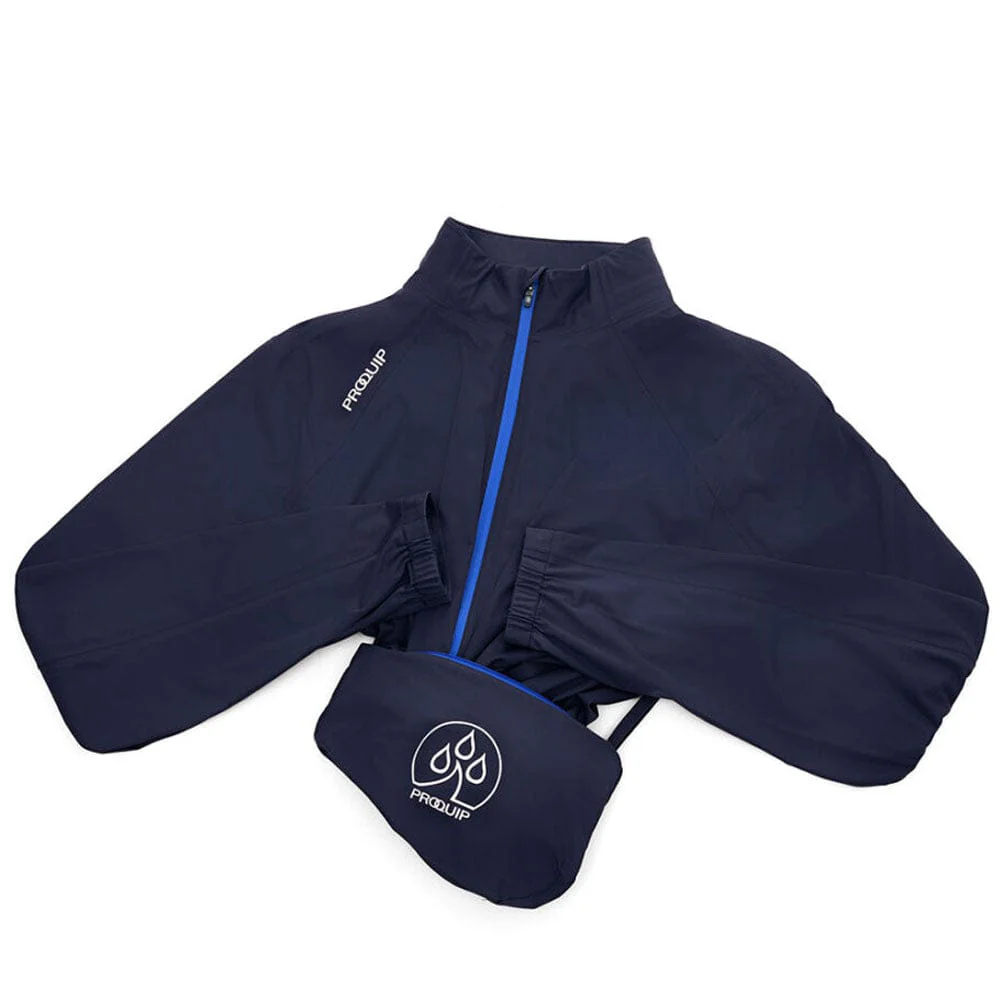 ProQuip ProPac Lite Packable Waterproof Jacket - Navy/Magnetic Blue - Image 5