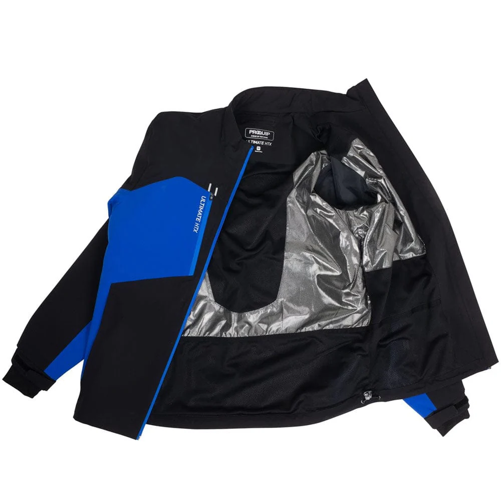 ProQuip Ultimate HTX Waterproof Suit - Black/Blue + Black - Image 4