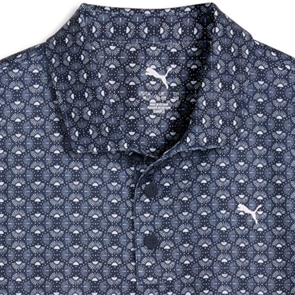 Puma Boys Mattr Scallop Polo Shirt - Deep Navy/White Glow - Image 3