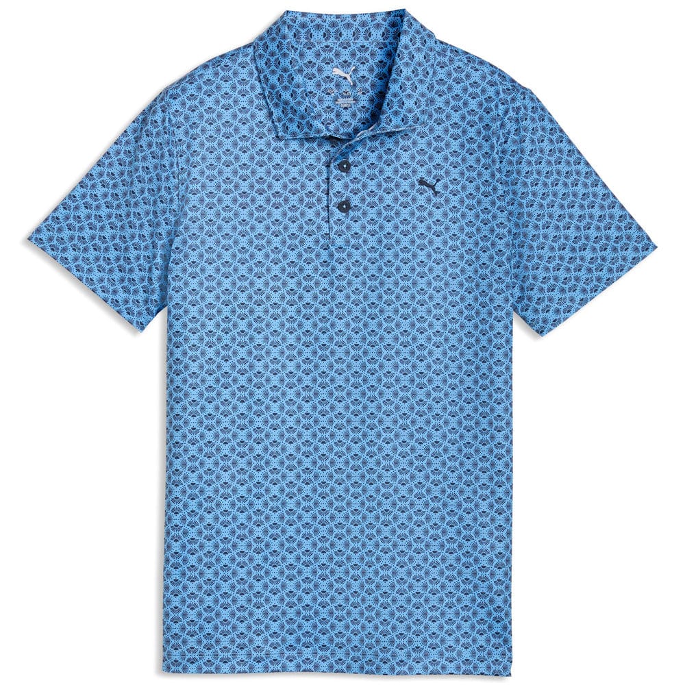 Puma Boys Mattr Scallop Polo Shirt - Team Light Blue/Deep Navy