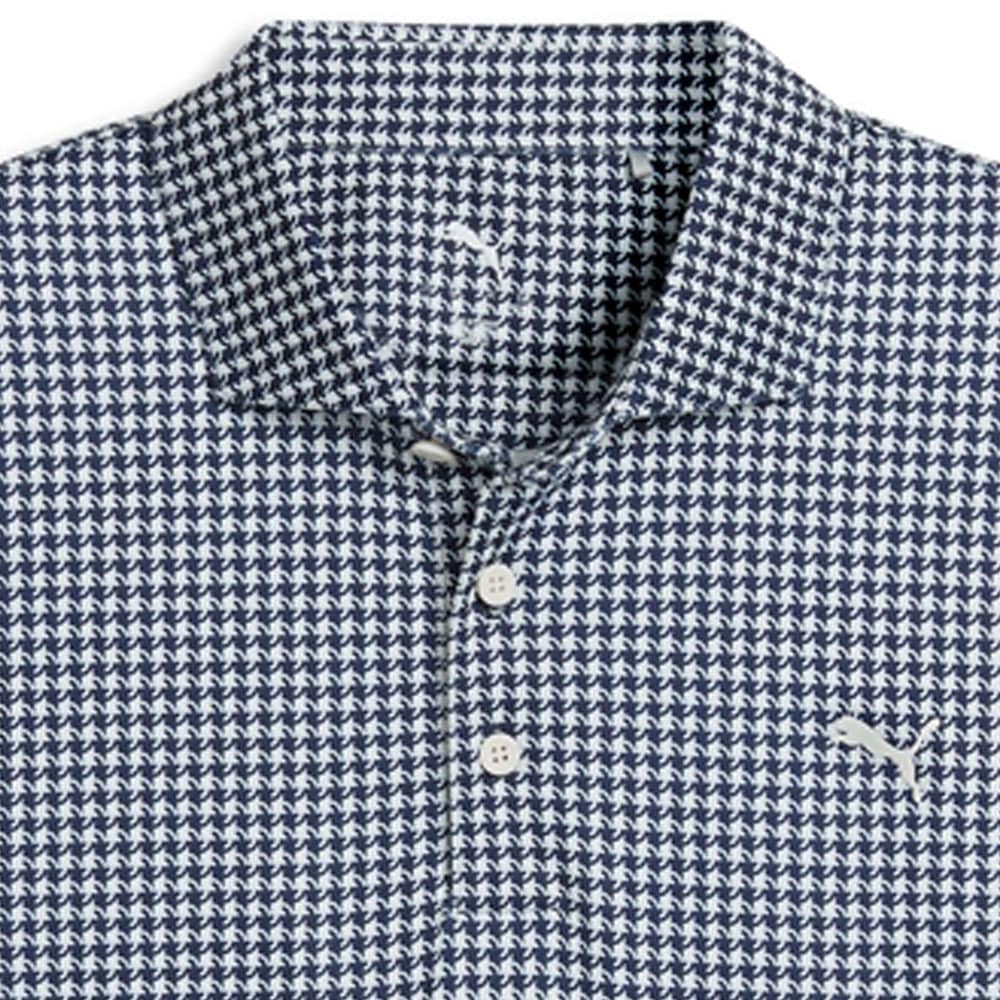Puma Cloudspun Mono Check Polo Shirt - White Glow/Deep Navy - Image 3