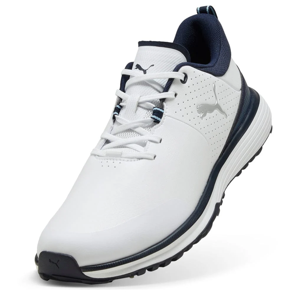 Puma Fusion Grip ST Waterproof Spiked Shoes - Puma White/Puma Silver/Deep Navy - Image 6