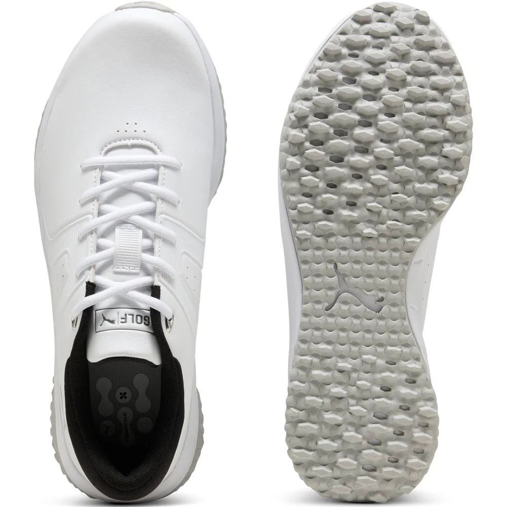 Puma Fusion Tech Spikeless Waterproof Shoes - Puma White/Glacial Grey - Image 5