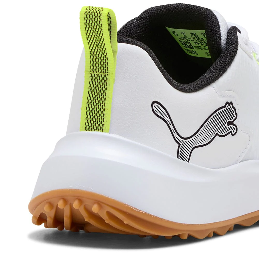 Puma Gruve Sport Junior Waterproof Spikeless Shoes - Puma White/Puma Black/Yellow Alert - Image 5
