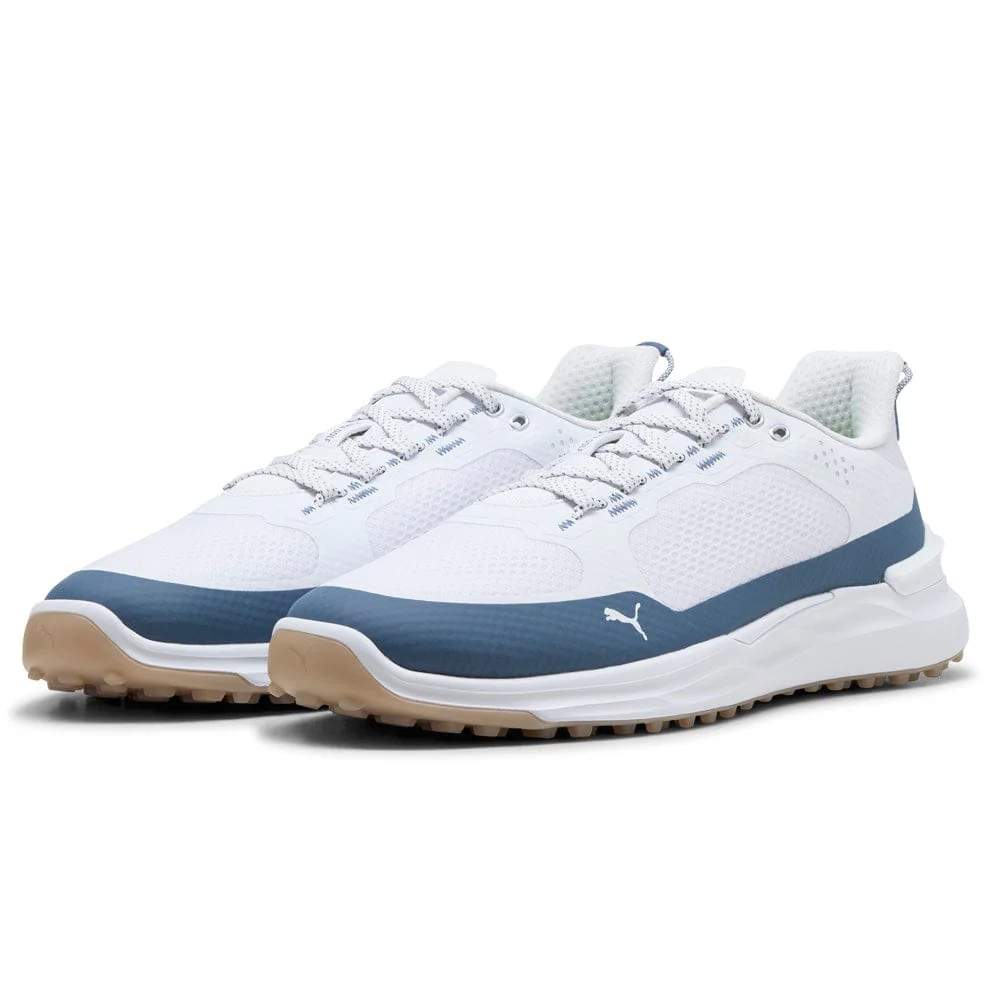 Puma IGNITE Elevate X Waterproof Spikeless Shoes - Puma White/Dark Indigo - Image 4
