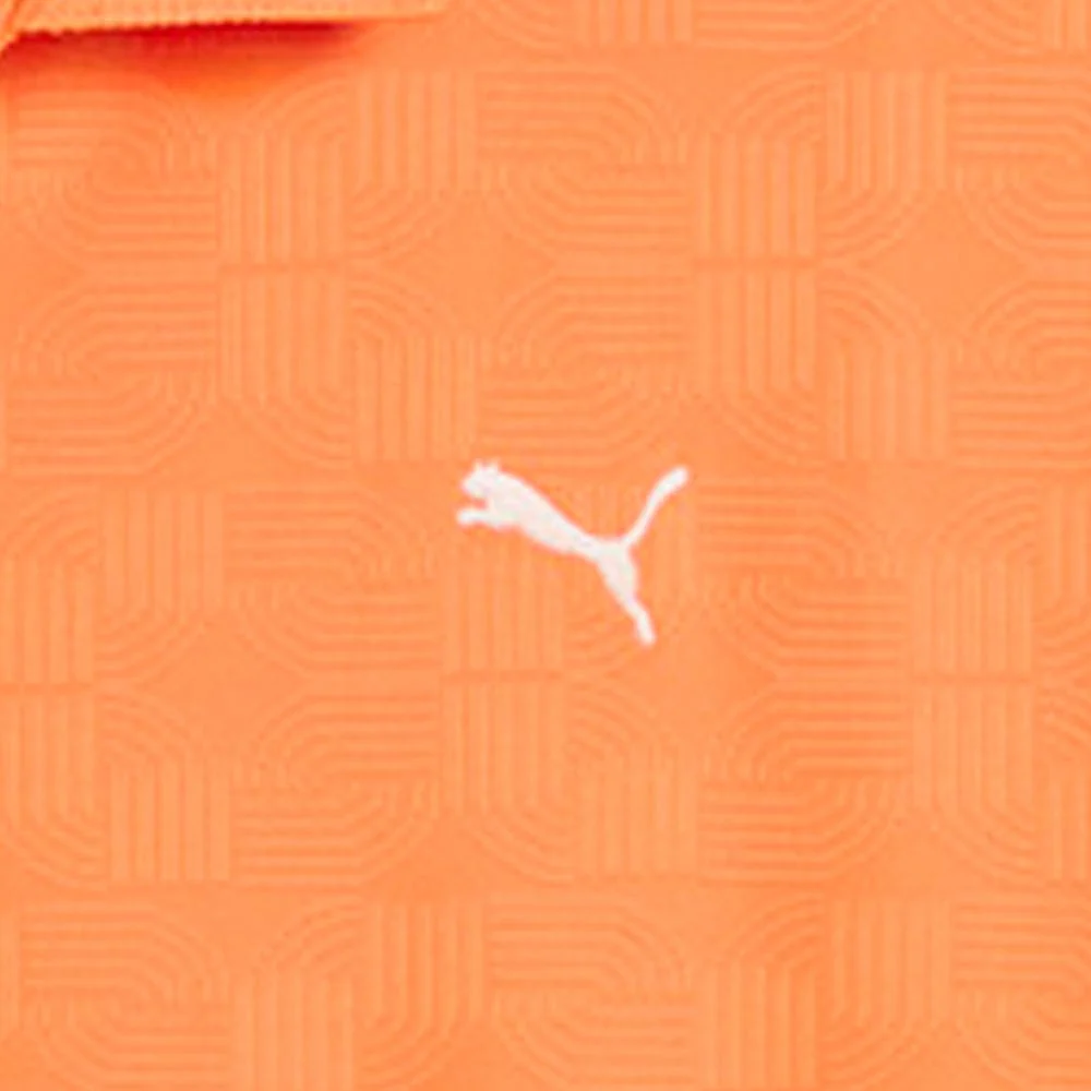 Puma MATTR Deco Jacquard Polo Shirt - Melon Glow - Image 5