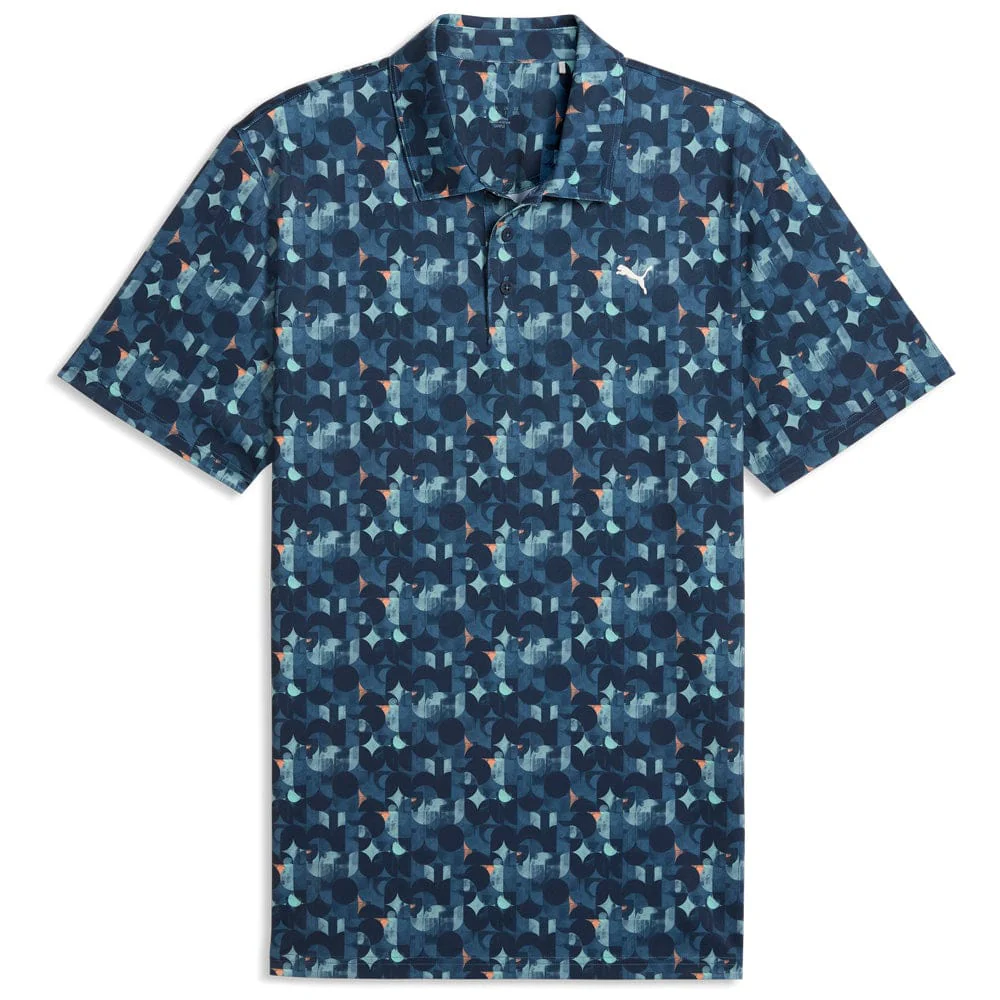 Puma MATTR Deco Polo Shirt  - Deep Navy/Mint Jelly
