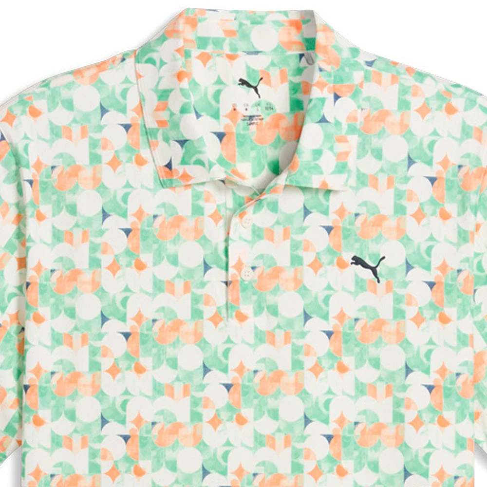 Puma MATTR Deco Polo Shirt - Warm White/Melon Glow - Image 3