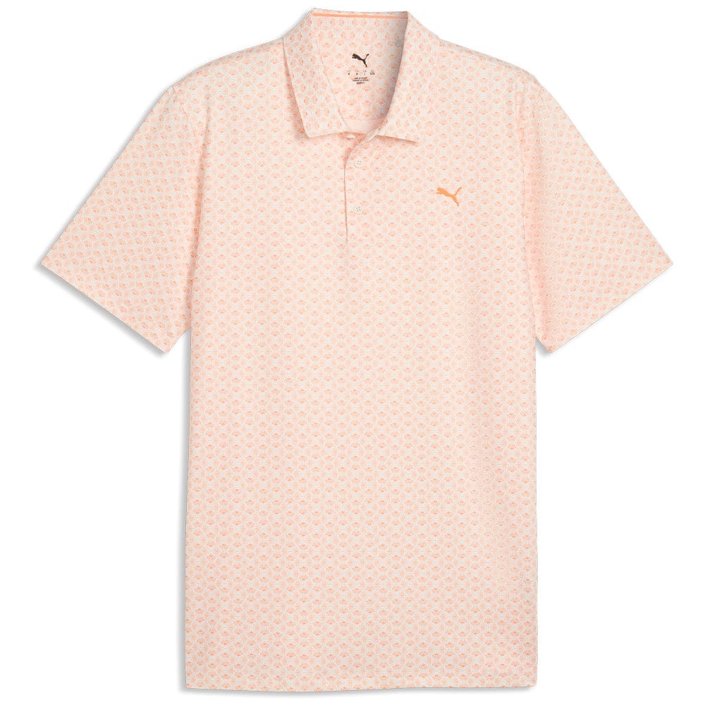 Puma MATTR Scallop Polo Shirt - Warm White/Melon Glow