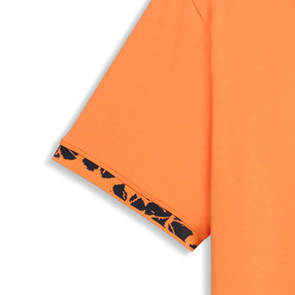 Puma Modalon Floral Rib Polo Shirt  - Melon Glow/Deep Navy - Image 3
