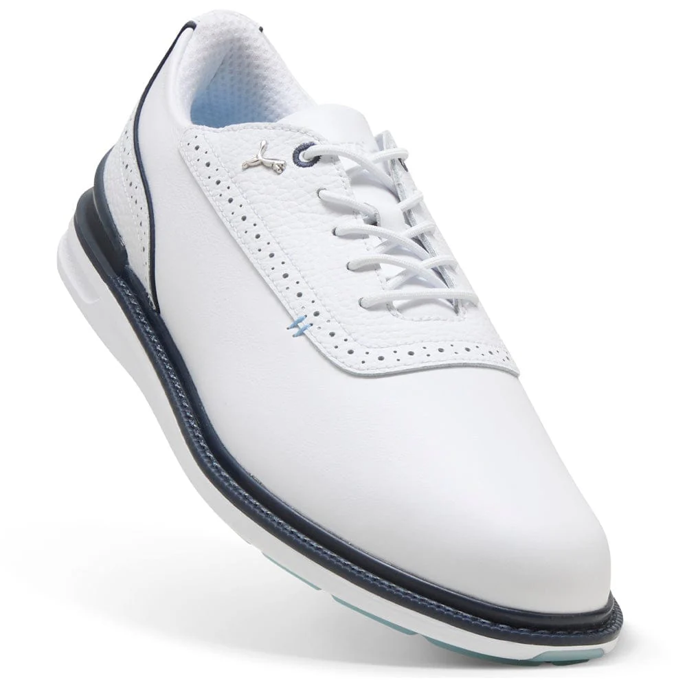 Puma Avant 2.0 Waterproof Spikeless Shoes - Puma White/Deep Navy/Spring Blue - Image 4