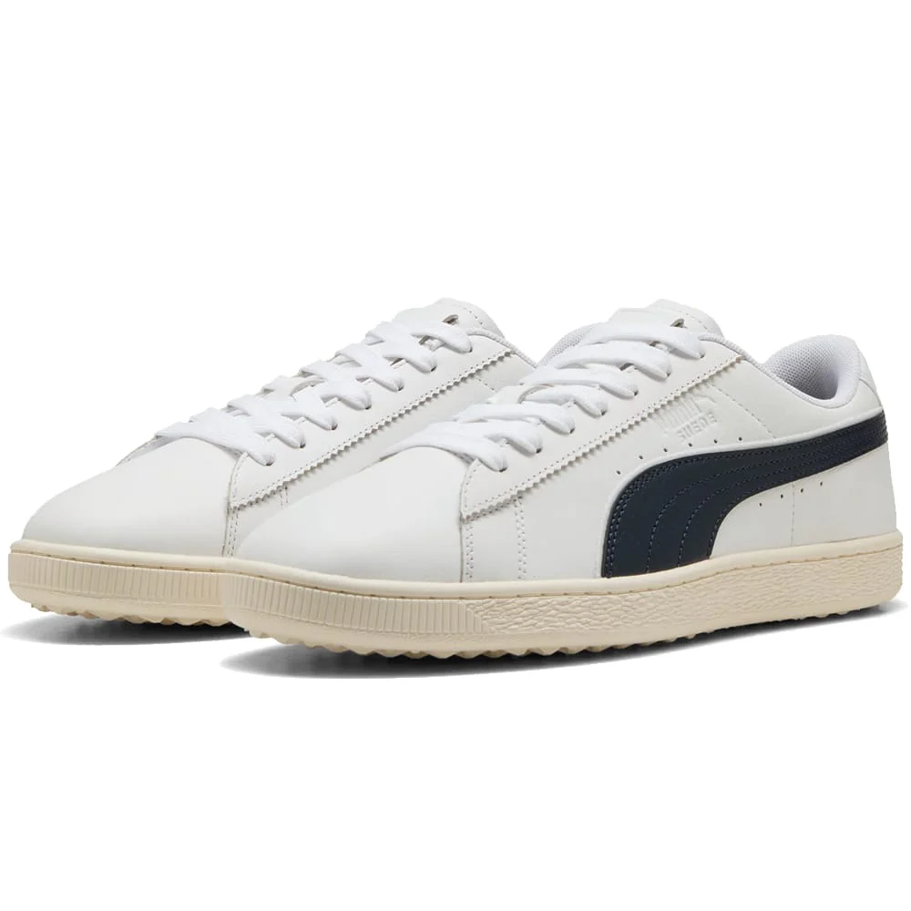 Puma Suede Spikeless Shoes - Puma White/Deep Navy/Warm White - Image 2