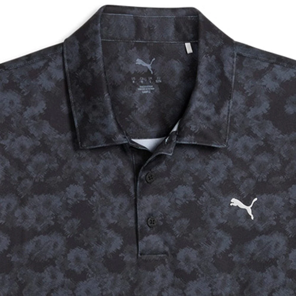 Puma Pure 2.0 Floral Polo Shirt - Puma Black - Image 3
