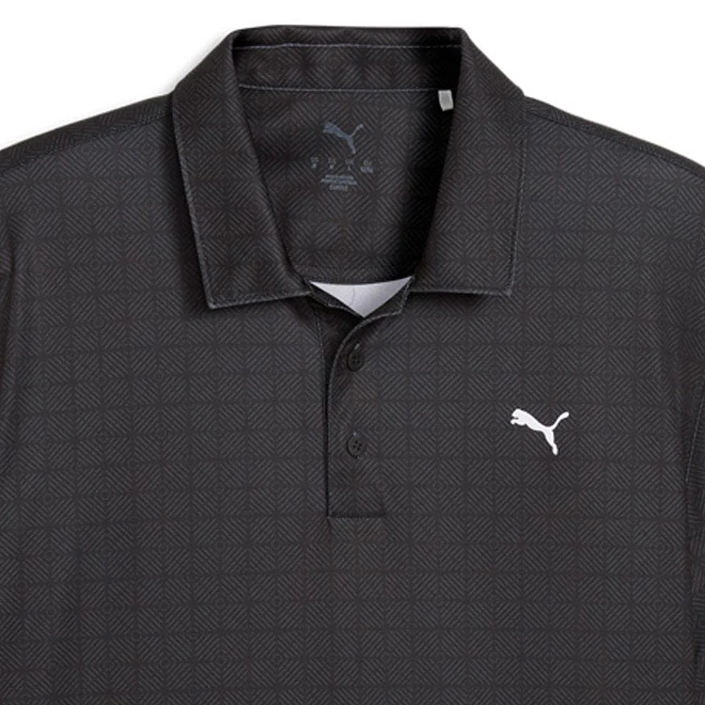 Puma Pure 2.0 Geo Diamond Polo Shirt - Puma Black/Shady Gray - Image 3