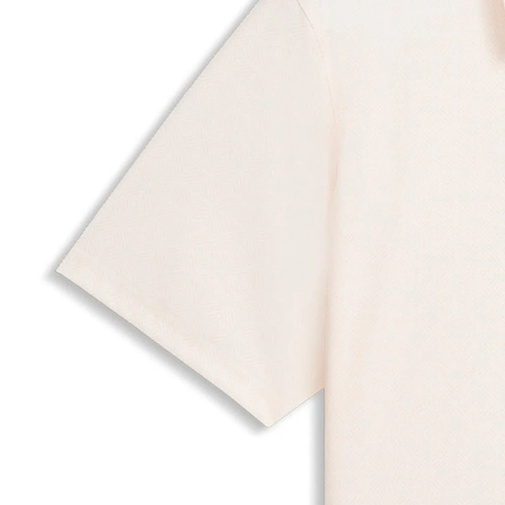 Puma Pure 2.0 Geo Diamond Polo Shirt - Warm White/Rose Blossom - Image 4