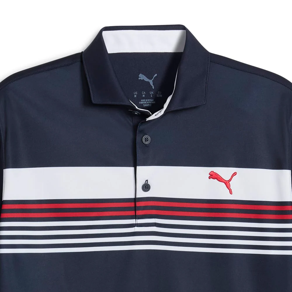 Puma West Polo Shirt - Dark Navy/White - Image 3