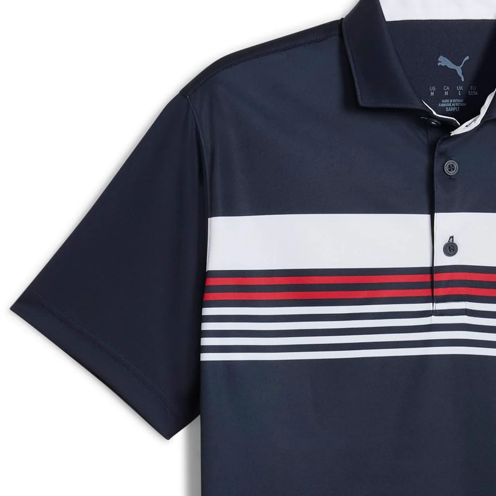 Puma West Polo Shirt - Dark Navy/White - Image 4