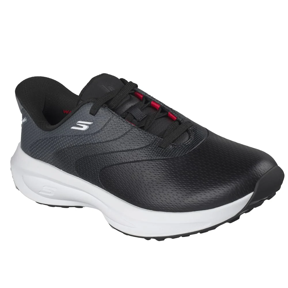 Skechers Flow Slip Ins Spikeless Waterproof Shoes - Black/White - Image 2