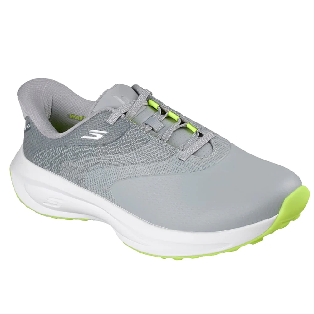 Skechers Flow Slip Ins Spikeless Waterproof Shoes - Grey/Lime - Image 3