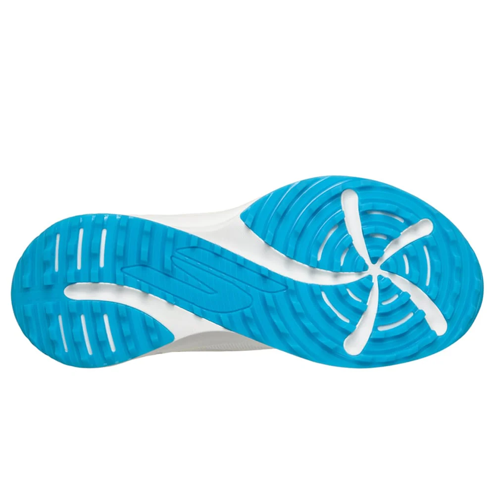 Skechers Flow Slip Ins Spikeless Waterproof Shoes - White/Blue/Lime - Image 2