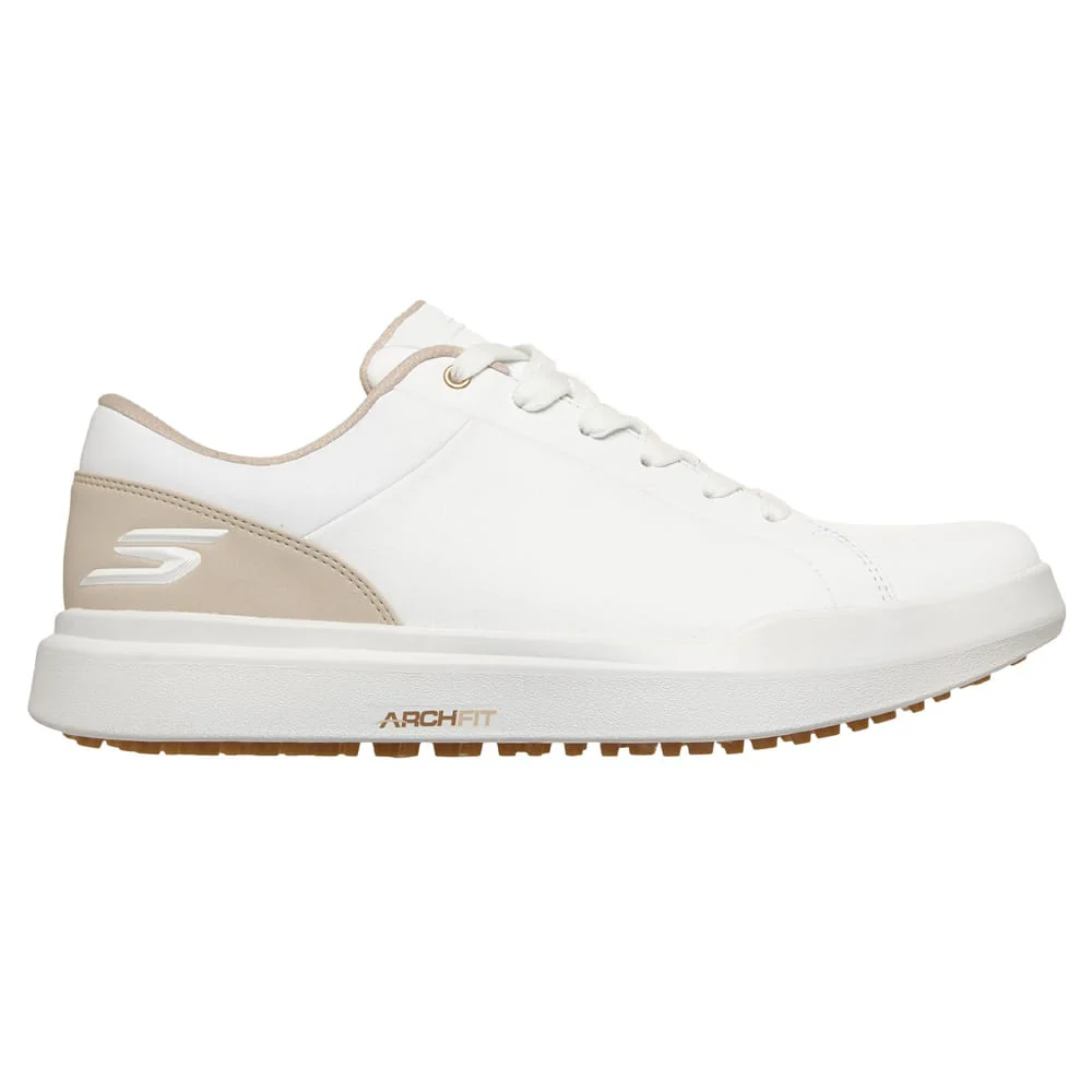 Skechers Go Golf Drive 6 Waterproof Spikeless Shoes - White/Natural