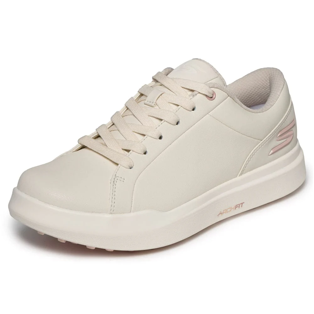 Skechers Go Golf Drive 6 Womens Spikeless Waterproof Shoes - Natural/Multi - Image 5