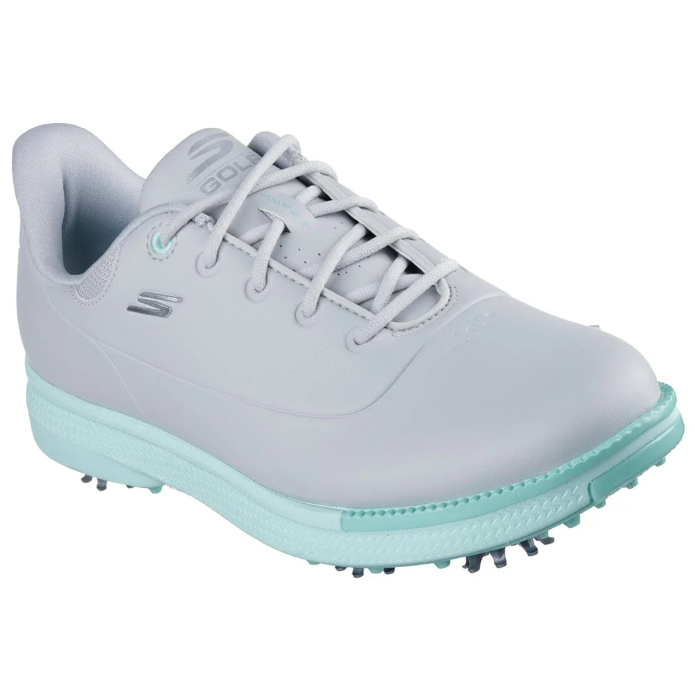 Skechers Go Golf Jasmine 2 Womens Spiked Waterproof Shoes - Grey/Mint - Image 3