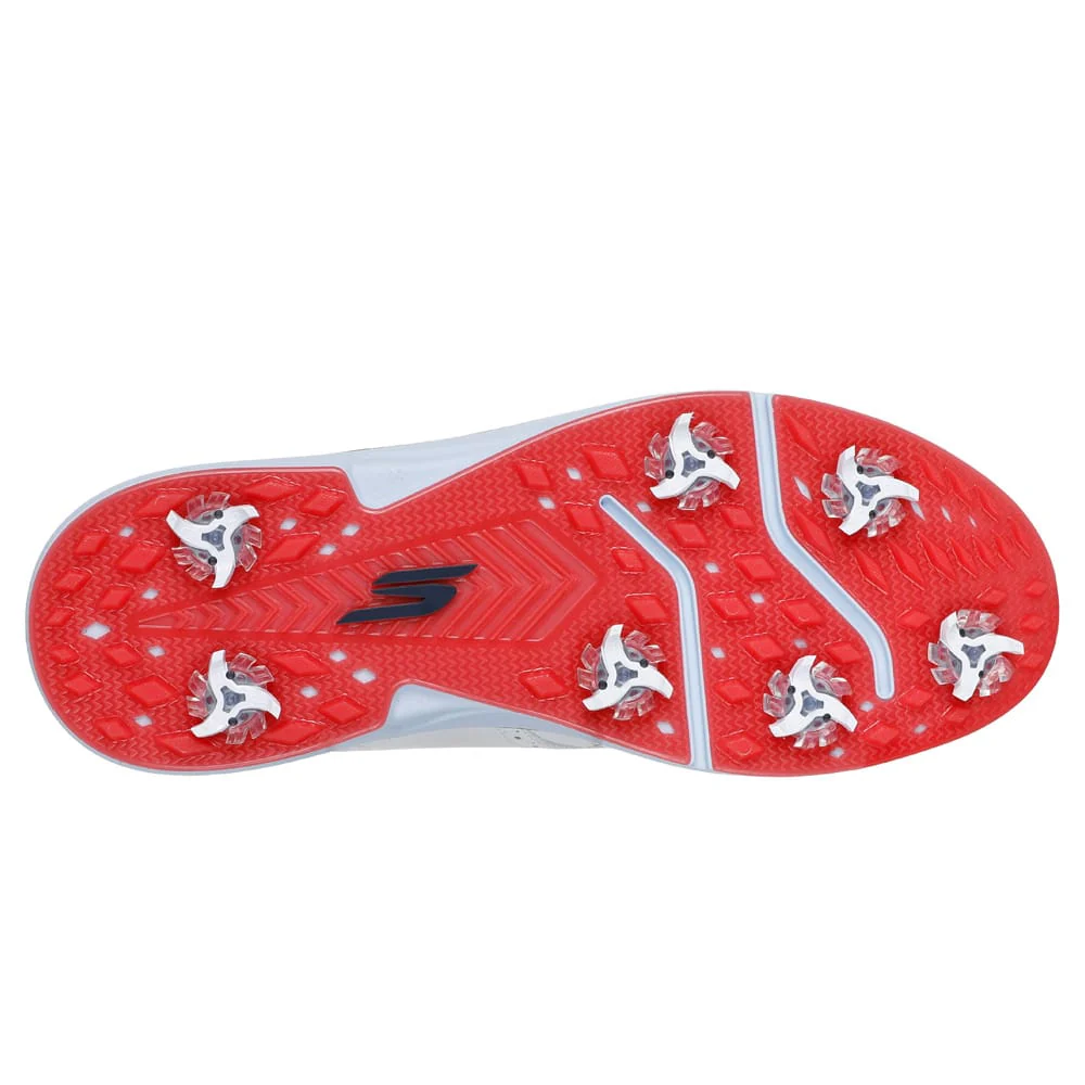 Skechers Slip Ins Go Golf Prestige Spiked Waterproof Shoes - White/Navy/Red - Image 2