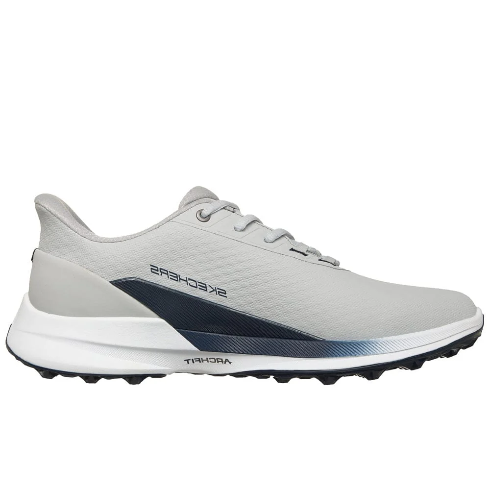 Skechers Pure Slip Ins Waterproof Spikeless Shoes - Grey/Navy - Image 5