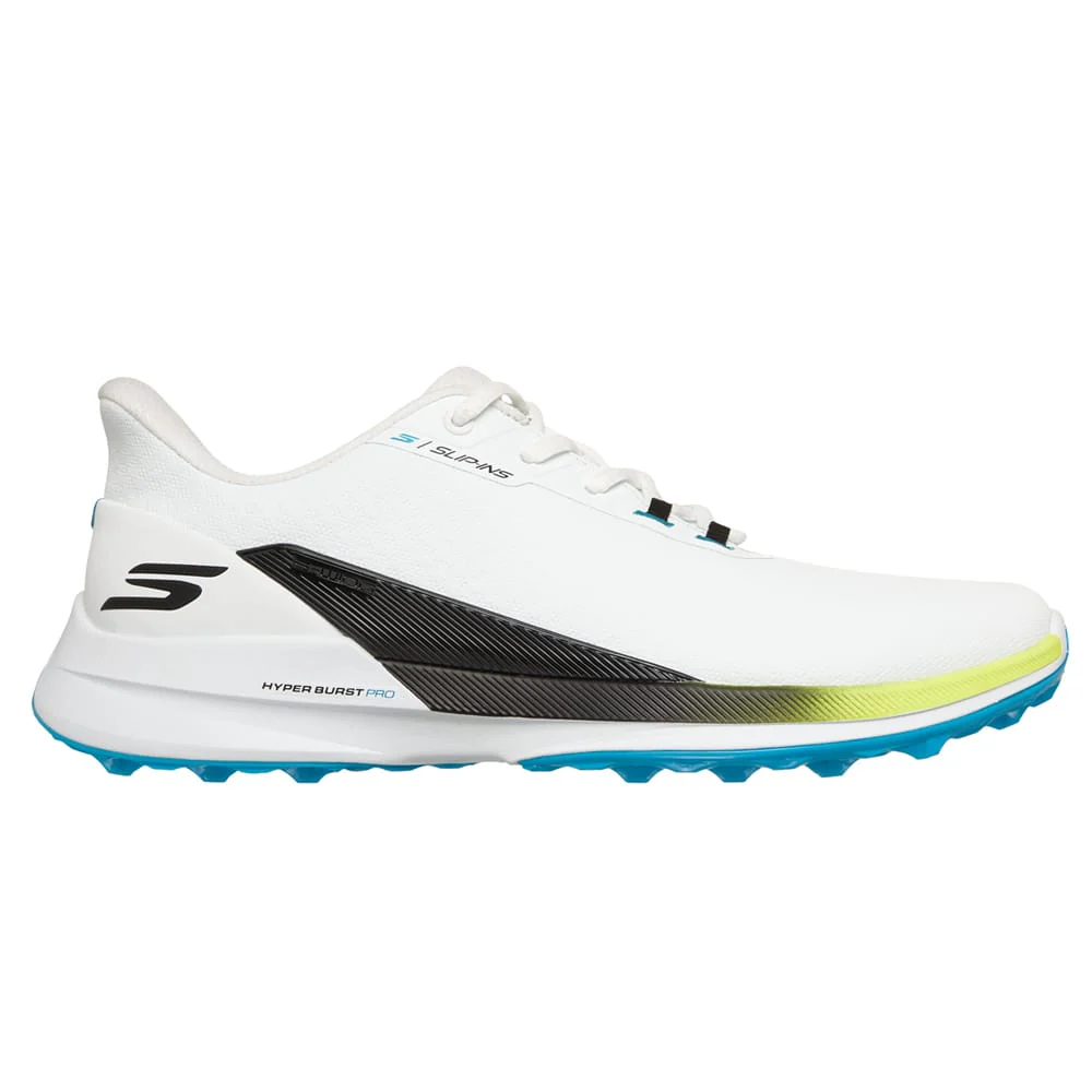 Skechers Pure Slip Ins Waterproof Spikeless Shoes - White/Black/Multi